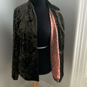 Crushed velvet olive Blazer